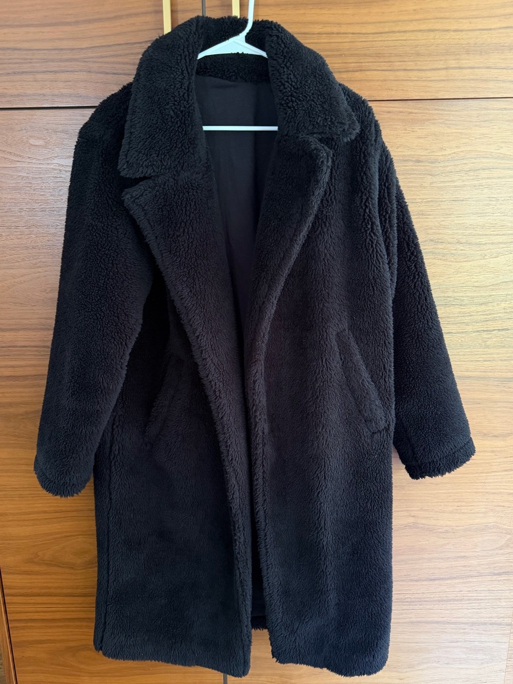 Alo Yoga Oversized Sherpa Trench Fleece Coat Jacket Black XS